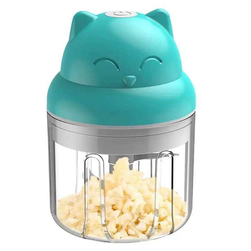 Electric Mini Garlic Chopper Mini Mincer Garlic Crusher 300ml Storage Container Rechargeable Powerful Wireless Food Processor