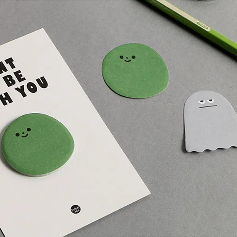 30 แผ่นการ์ตูน MeMO Pad น่ารักสี Emoticon Sticky Notes เหมาะสําหรับหญิงและออกจากข้อความ,กระดาษติด