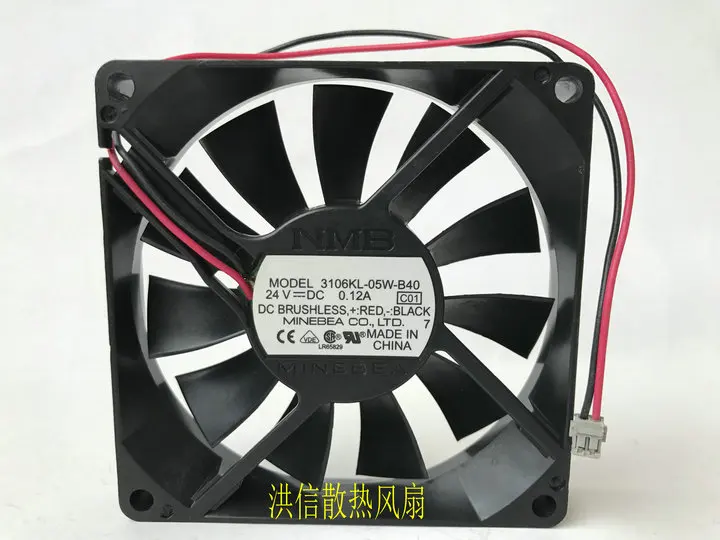 Freight free original NMB 8015 3106KL-05W-B40 DC24V 0.12A ultra-thin 8CM inverter fan