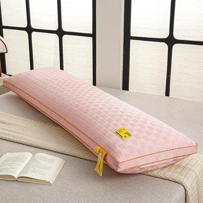 

1Pcs 2025 new solid color simple fashion pillow core three-dimensional waffle soybean pillow household couple long pillow