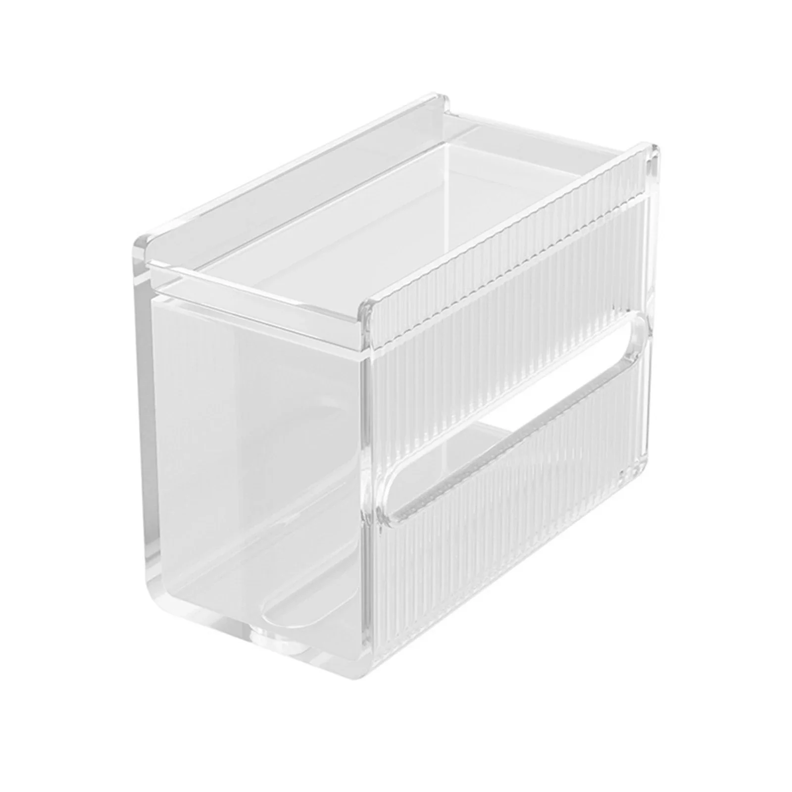Acrylic Tissue Box Toilet Paper Storage Box For Holding Phones For Storing Cleaning Supplies No Drills Required