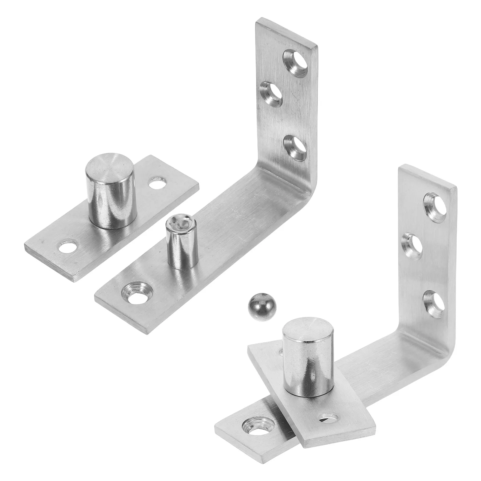 

1Pair Heavy Duty Stainless Steel Self Closing Hinges Bi-Directional Rebound Concealed Shaft Hidden Door Hardware for Furniture