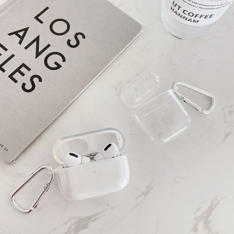 Apple-funda para auriculares Bluetooth de tercera generación, carcasa suave, Material transparente, funda anticaída para Airpods Pro