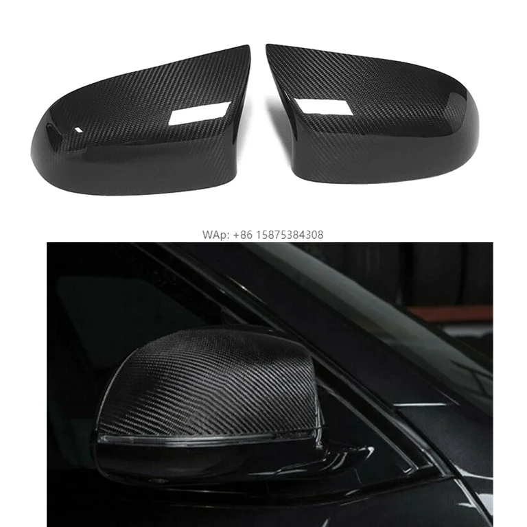 

100 % Dry Carbon Fiber Rear View Mirror Cover Fit for X5M F85 X6M F86 2015+ OEM Style Side Mirror Cover