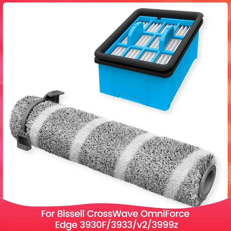 

Hot Sale-Brush Rolls Filter Replacement Kit For Bissell Crosswave Omniforce Edge 3930F/3933/V2/3999Z Cordless Vacuum Parts
