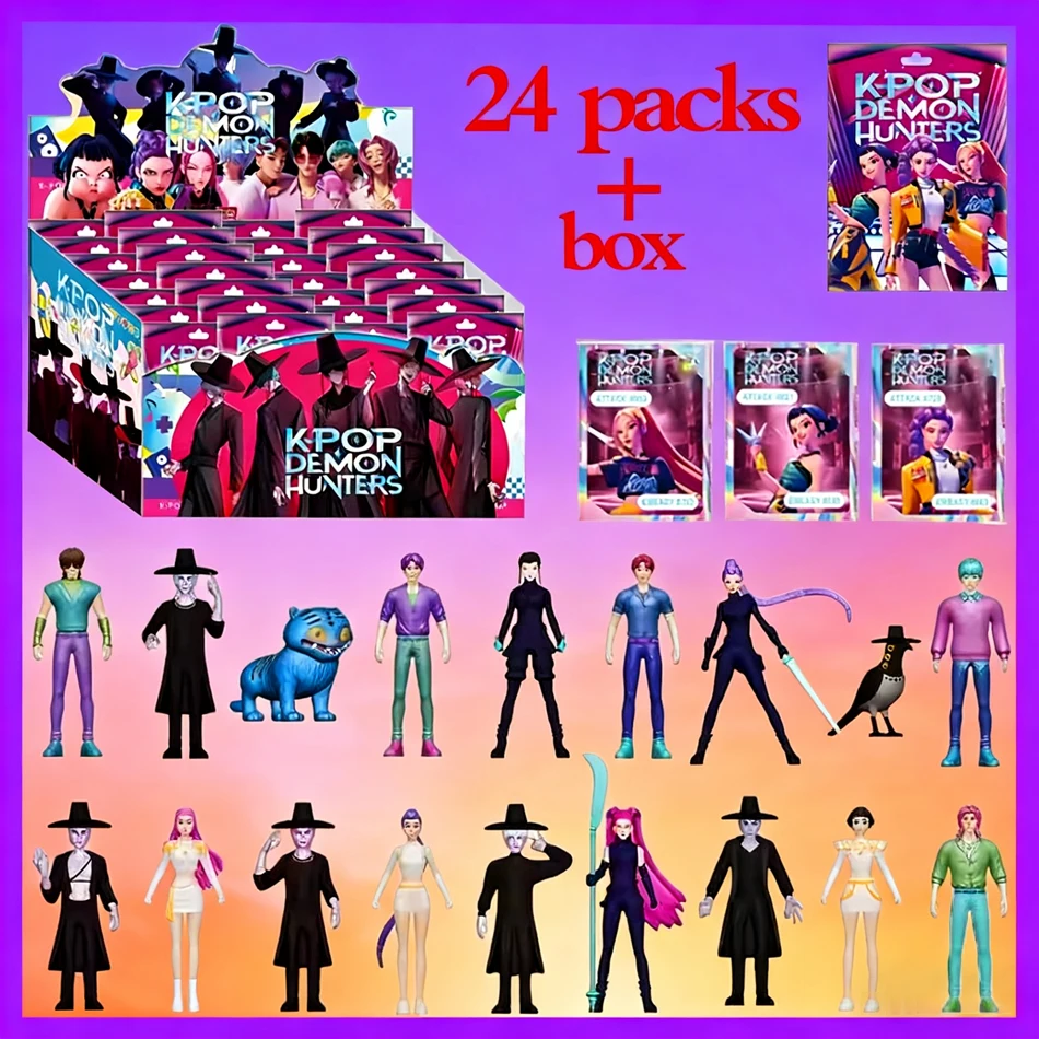 Película de Anime K-POP caza de brujas Super Idol Rumi Mira Zoey Demon Hunter Mini estatuilla PVC modelo regalo de cumpleaños caja ciega