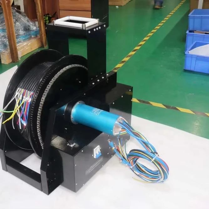 Cat6 Cat7 Ethernet Cable Reel Rj45 Retractable Network Cable Reel Spring Return Auto Rewind Reel With Bracket Rack