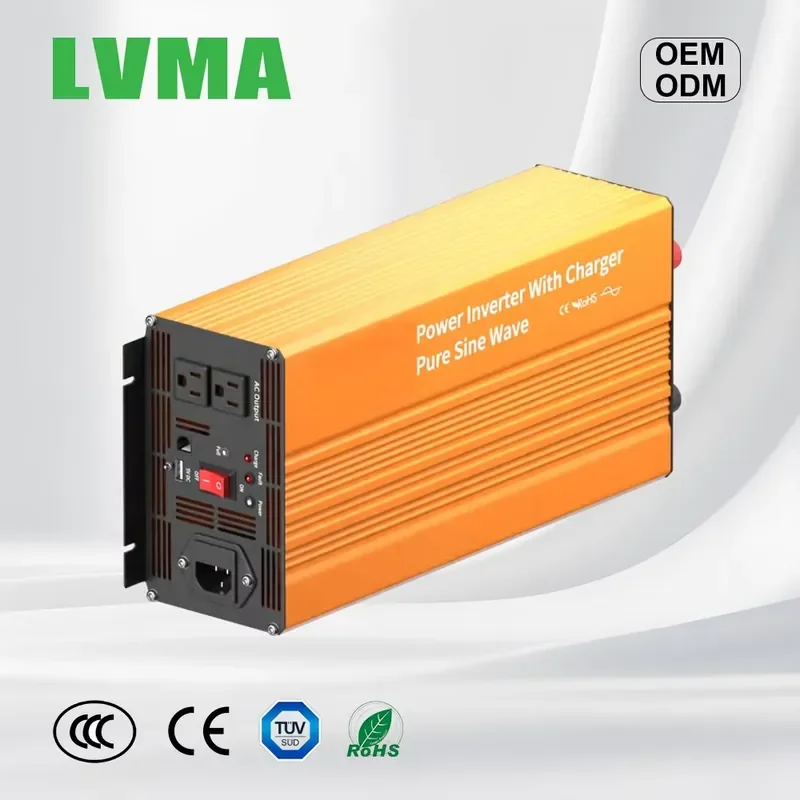 LVMA Three Phase Hybrid Solar Inverter DC 2000W 12V 24V 48V Pure Sine Wave 30A Solar Charger Battery Charger AC Output Car