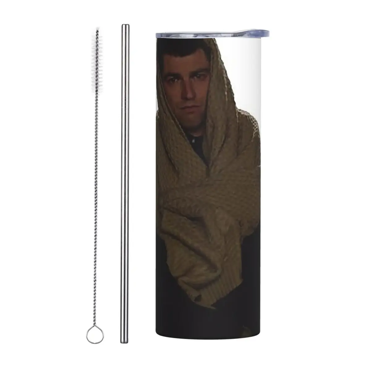 In The Feel Stainless Steel Tumbler Vacuum Insulated Mugs Thermal Cold Cups Straws With Lid 20oz