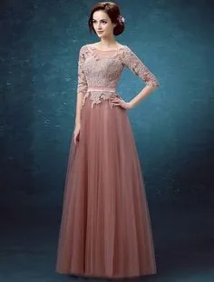 Hot Sale 2024 Classic Bridesmaid Dress Illusion Lace Appqulies Bodice Backless Tulle A-line Skirt Long Maxi Elegant Female Gowns