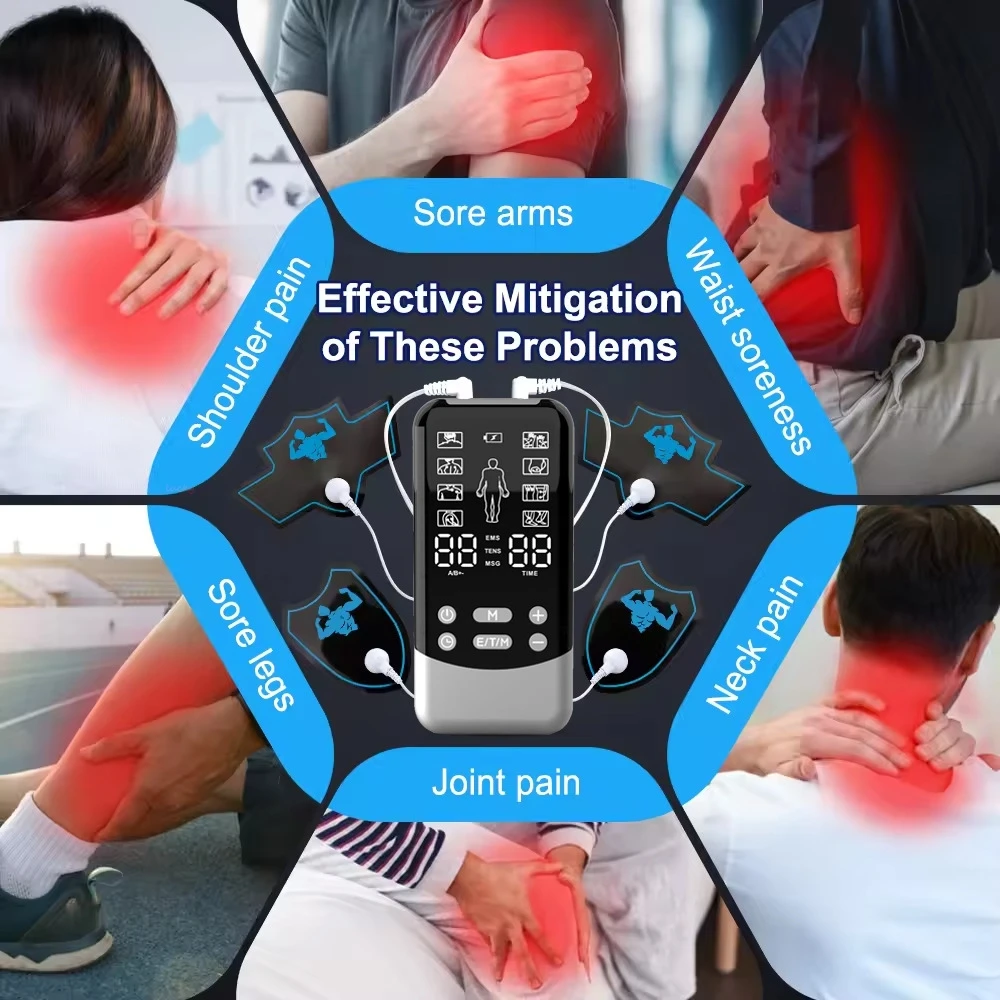 

Стимулятор мышц TENS Unit EMS Device, портативный электронный импульсный массажер для облегчения боли в спине и тонизирования тела