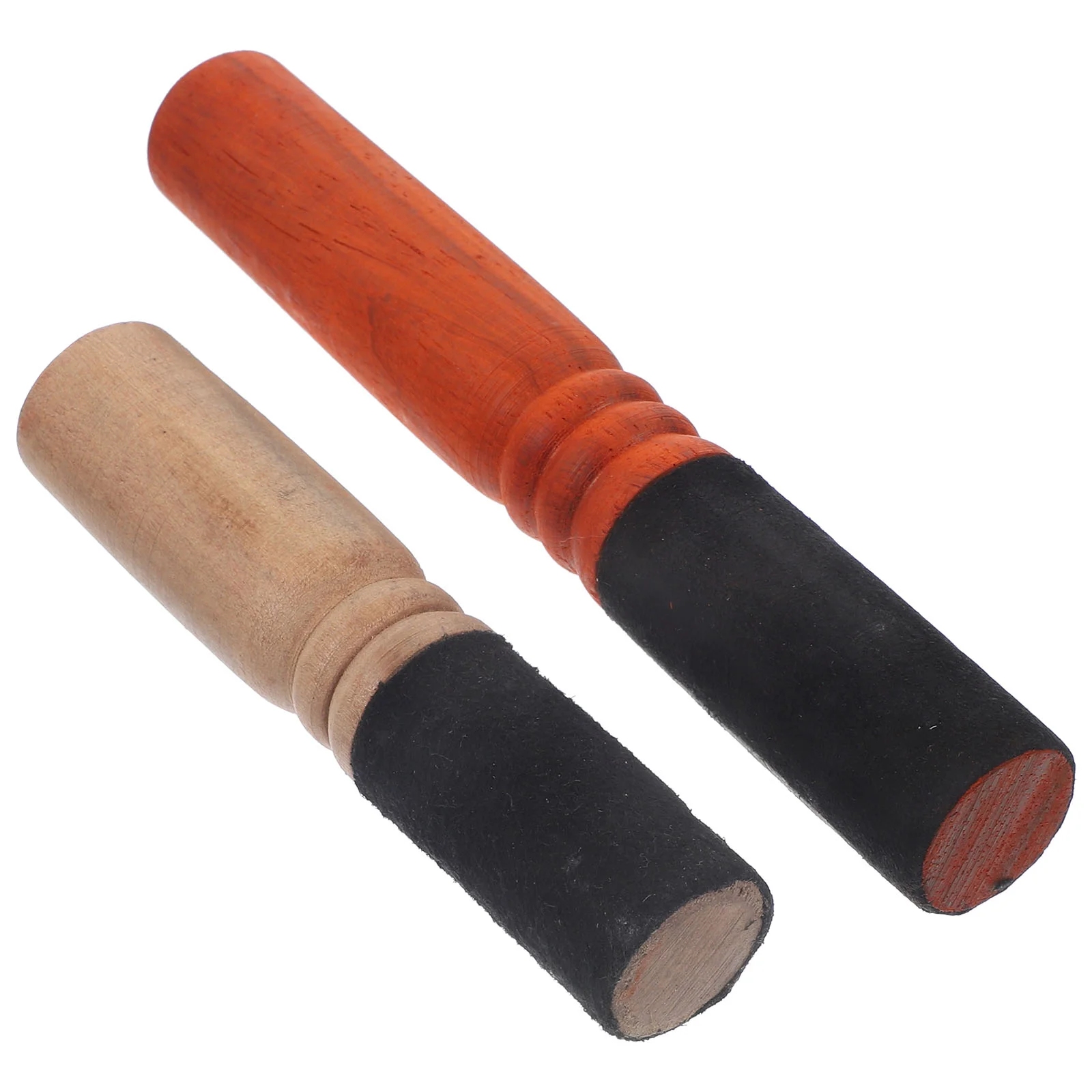 

2 Pcs Knock Stick Sound Bowl Rod Striker Mallet for Ornaments Wooden Singing Accessory