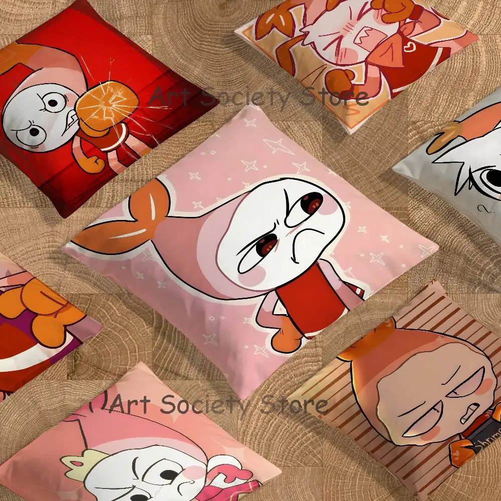 D-Dandys Fanart S-Shrimpo Pillow Case For Sofa Decor Car Office Room Printing Cushion Cover Decorations and Protector
