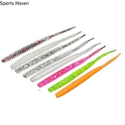 20Pcs Soft Silicone Shearable Worm Lures Small  Artificial Fishing Bait 50mm, 60mm