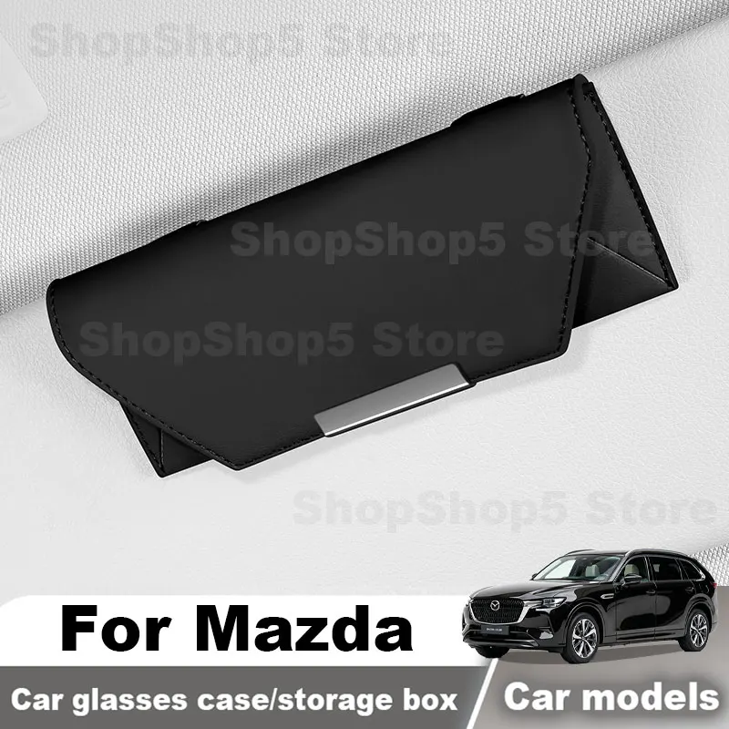 Car Glasses Case For Mazda CX30 CX3 CX5 CX9 CX50 CX60 CX90 CX70 EZ60 EZ6 Mazda2 3 5 6 2024 2025 2026 Car Storage Box Accessories