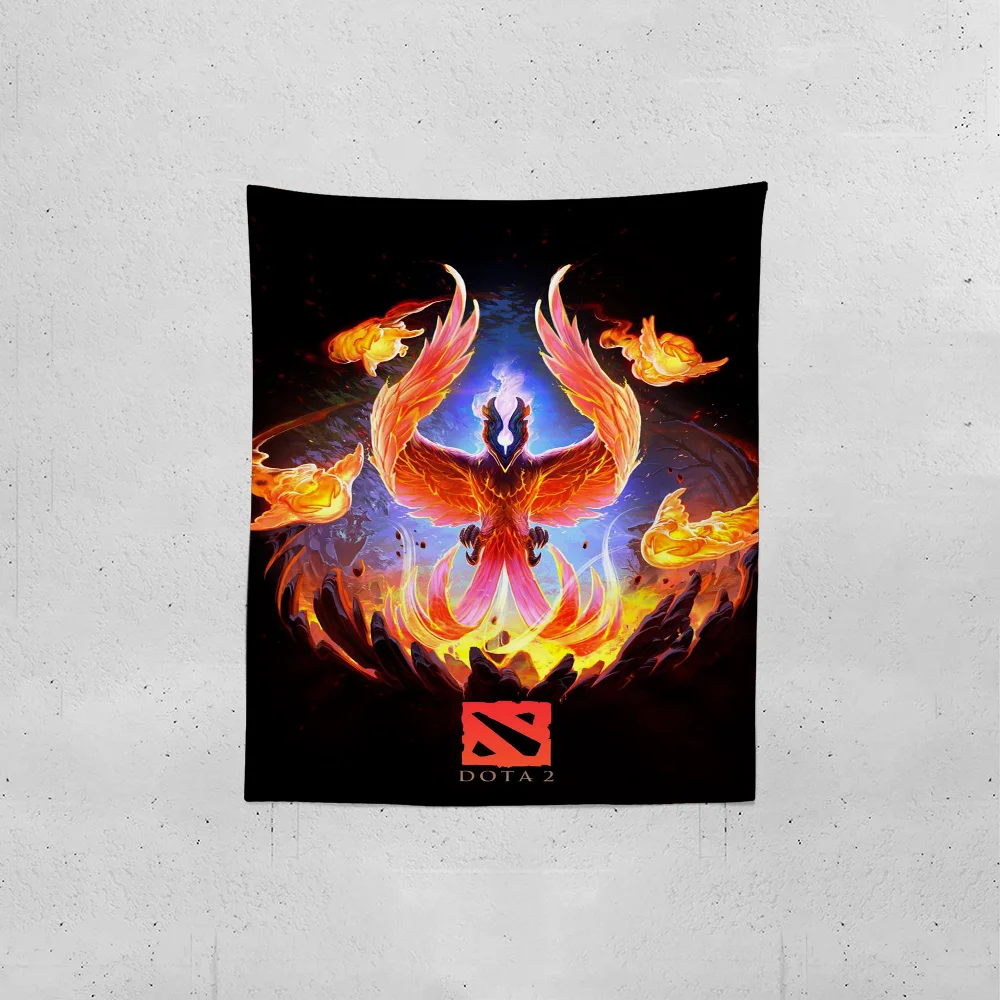 Game D-Dota 2 Tapestry Creative Pattern Photo Living Room Wall Art Tapestry Decor Party Outdoor Decorate Banners