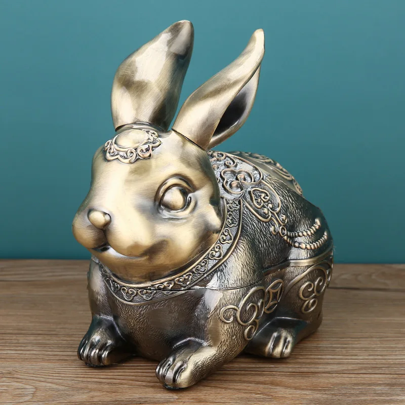 

Rabbit model metal Ashtray smoking accessories cigarette ashtray with lids for boyfriend's gift