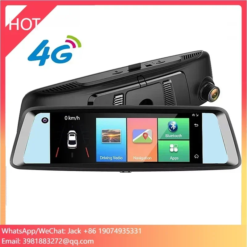 Mirror Camera 4g Dash Cam A10 1080P IPS Wifi Support Mobile Phone App Smart Adas Dash Cam 7 Inch 70mai Android 8.1 OS 7