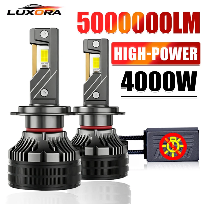 H4 H7 H11 Led المصابيح الأمامية 4000 واط 5000000LM 3 أنبوب النحاس 8575 CSP رقاقة السيارات ضوء H1 H3 H8 H9 HB3 HB4 9005 9006 9012 للسيارات #1