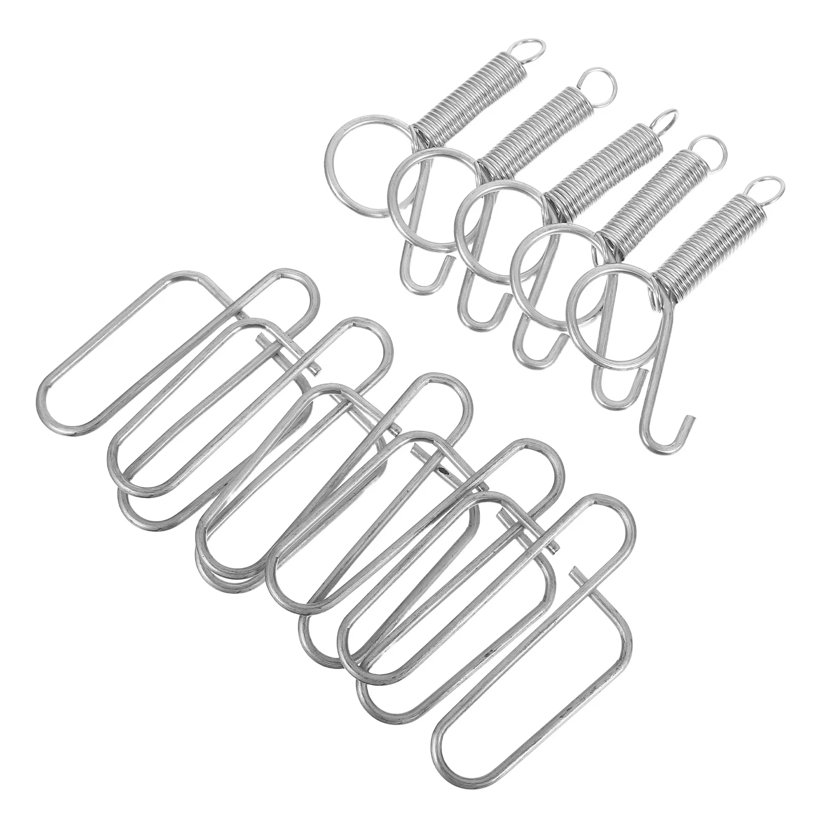 

5 set Rabbit Accessories: Metal Spring Latch Hook For Secure Door Closure Feed Box Fastening Outdoor Pet Cage Use Rabbit Cage