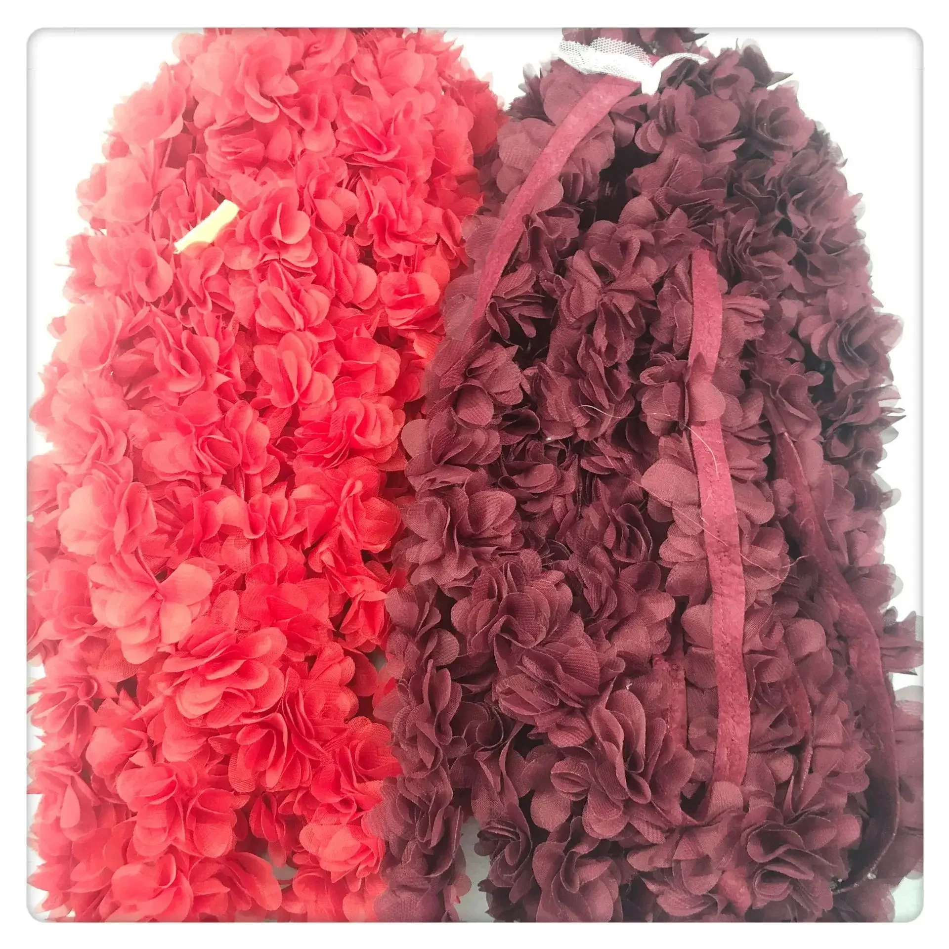 (1 meter) Chiffon lace fabric Webbing Decoration flower gift crafts Non-woven fabrics base