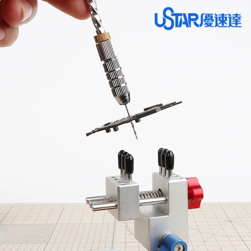 Hobby Model tool Turbine type Semi-automatic hand drill Drilling hand twist drill set Includes 5 drill bits