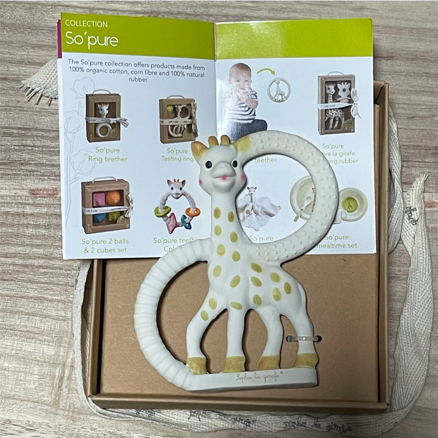 For Sophie Giraffe Teether Soft pacifier Toy Pendant Giraffe Teething gelGutta percha BABY BANANA Natural rubber latex Fanfan