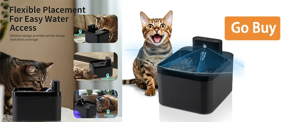 Ersatzfilter für Katzenwasserbrunnen, Katzenbrunnenfilter, Haustierwasserspenderfilter für 74OZ/2,2L quadratische Trinkbrunnen – Detail 1