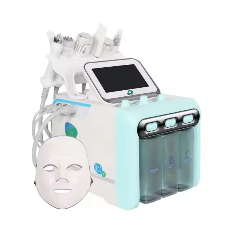 7 in 1 Hydrate Facial Machine With Led Light Dual Power Pump 2 Pumps Hydra Face Profesional Facial Machine