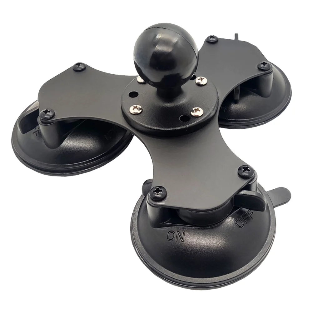 Navigator Fixed Universal Mount Triple Suction Cup Ball Joint Holder Head Dashboard Windshield Nylon Mounting Car Phone