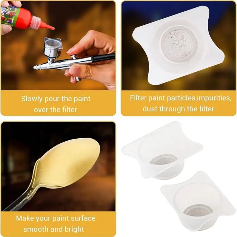 A02M-For Paint Airbrush Filter Cup,2Pcs-0.3Mm Airbrush Sprays Needle, Airbrush Special For Paint Filter Cup