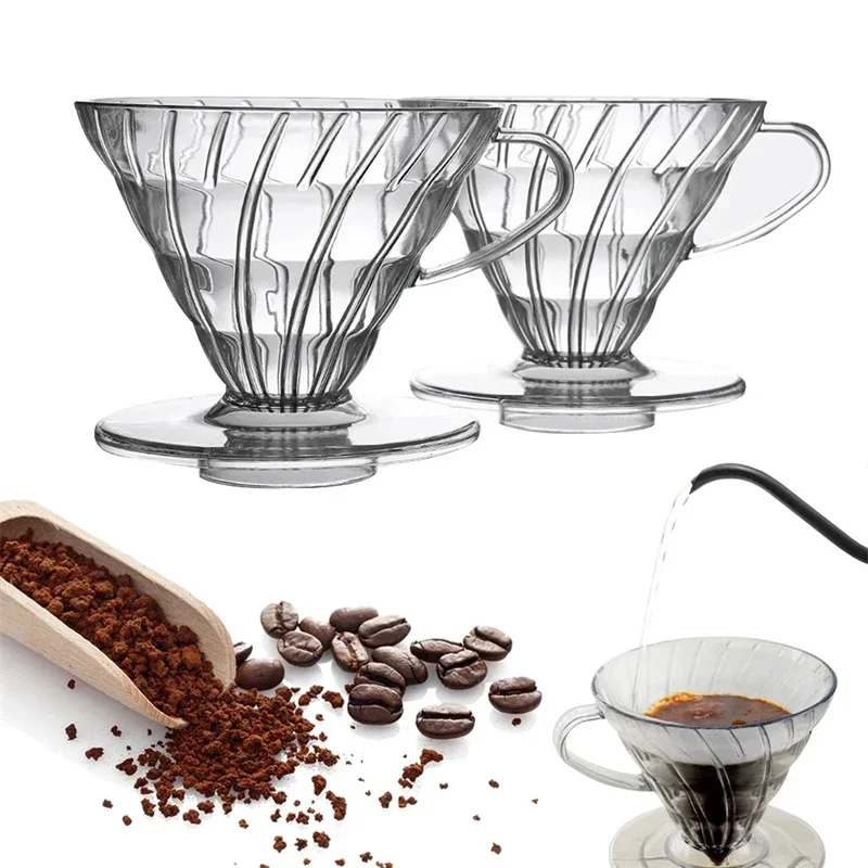 Filtro per caffè in resina riutilizzabile con gocciolatore per caffè per versare sopra la tazza filtrante per imbuto per la preparazione del caffè