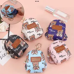 Kawaii Bear Small Bag Women PU Leather Coin Purses Fashion Girls Coin Card Holder Pendant Decoration Key Chain