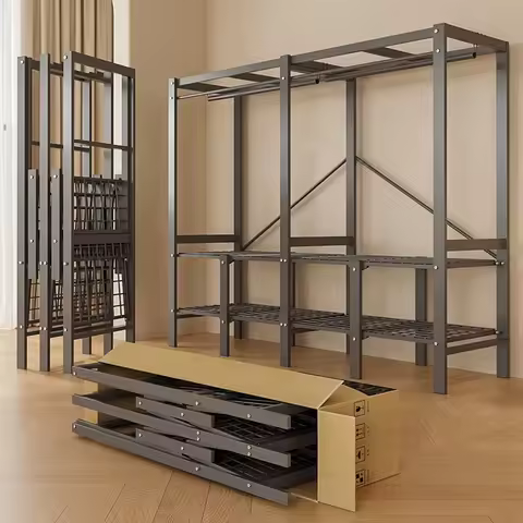 Modern Organizer Wardrobe Space Saving Living Room Bedroom Partitions Portable Closet Display Guarda Roupa Trendy Furniture