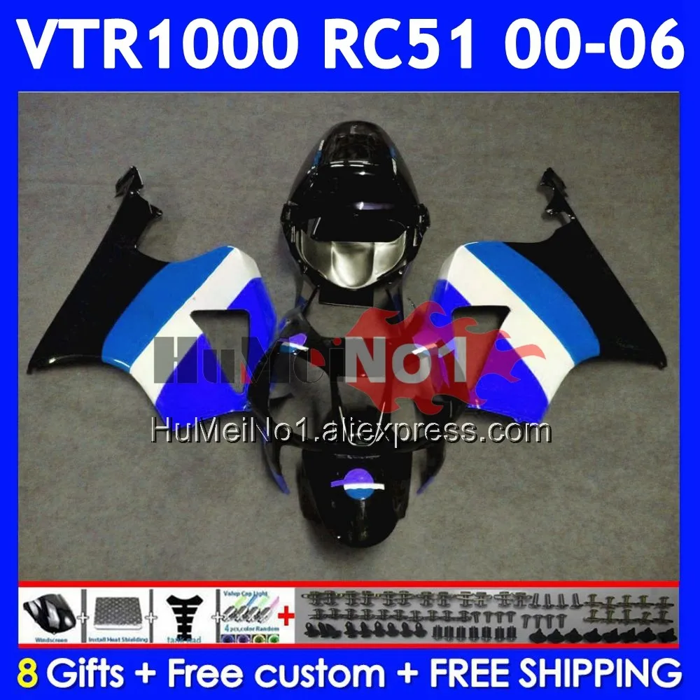 Body For HONDA VTR1000 RC51 01 02 03 2004 Blue Repsol 2005 2006 68No.169 SP1 SP2 VTR 1000 2000 2001 2002 2003 04 05 06 Fairings