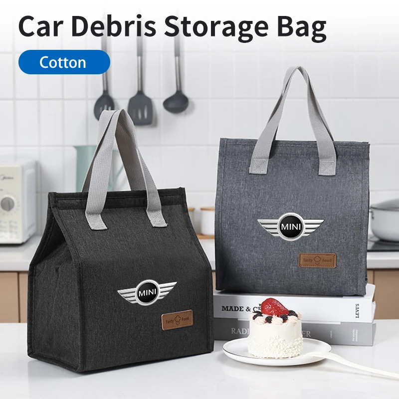 Portable Bento Bag Insulated Bag For MINI Cooper One JCW Clubman Countryman R55 R56 F55 F56 R57 R58 R59 R60 R50 R53 R52 Cabrio