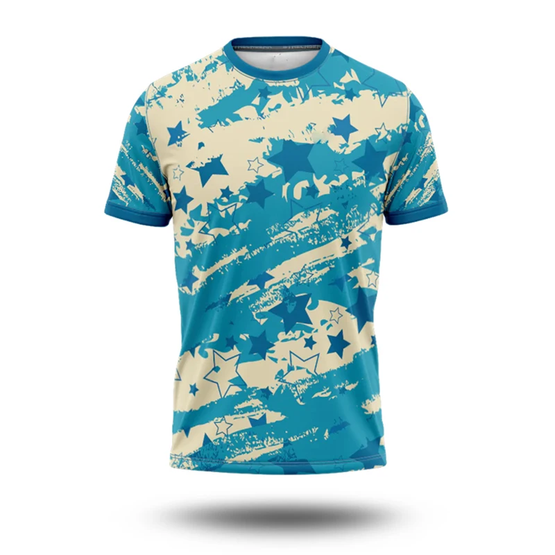 

Artistic Geometric Pattern Football Jersey T-shirt Men's Clothes Short Sleeve T Shirts Daily Gym Fitness Breathable Tee Top