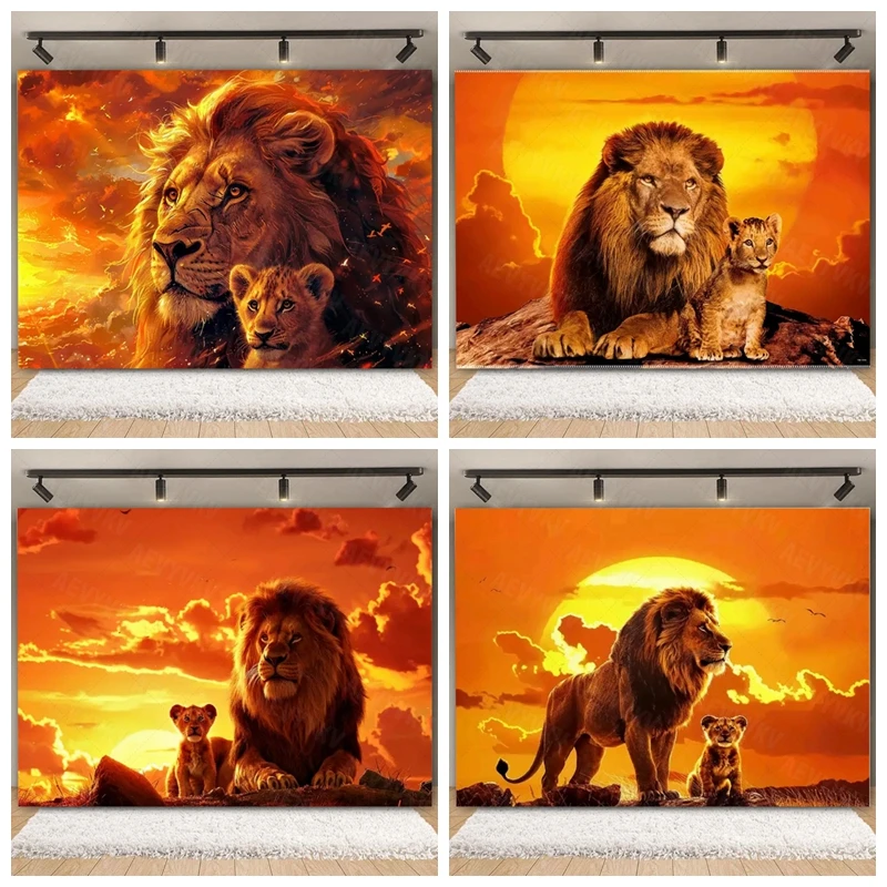 

​​Safari Animals Watercolor Backdrop with Custom Name for Baby Shower Birthday Party Photo Booth Decorations Jungle Theme