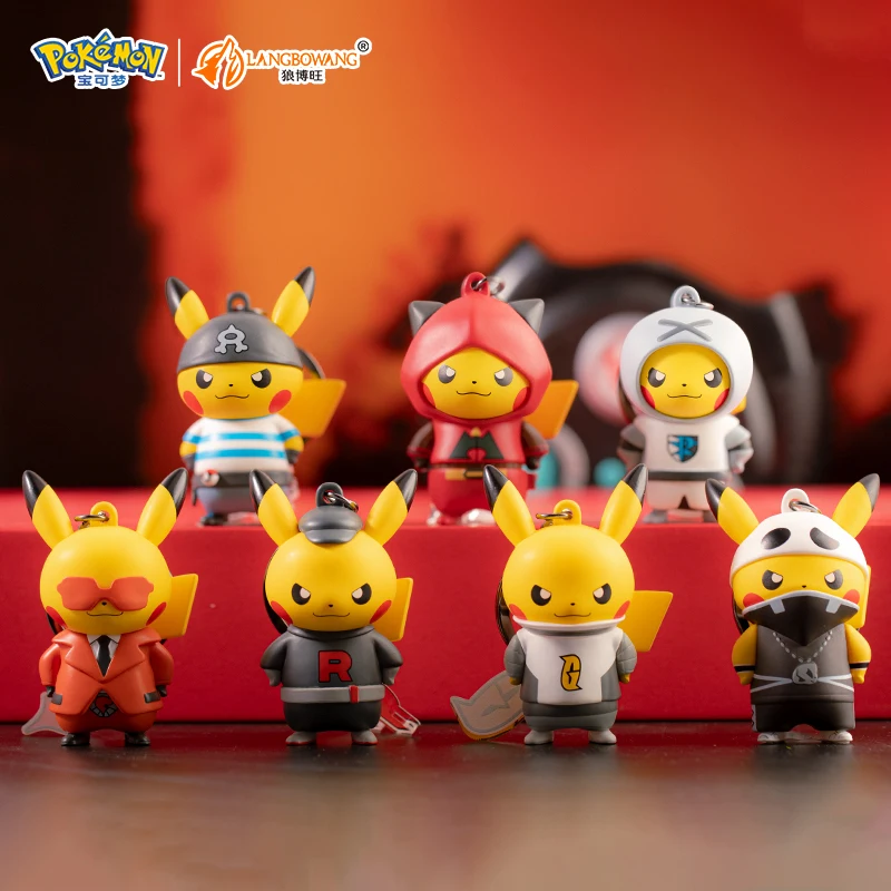 

Pokemon Mischief Series Villain Pikachu Car Keychain Bag Charm Blind Box Cute Collectible Keyring Surprise Gift