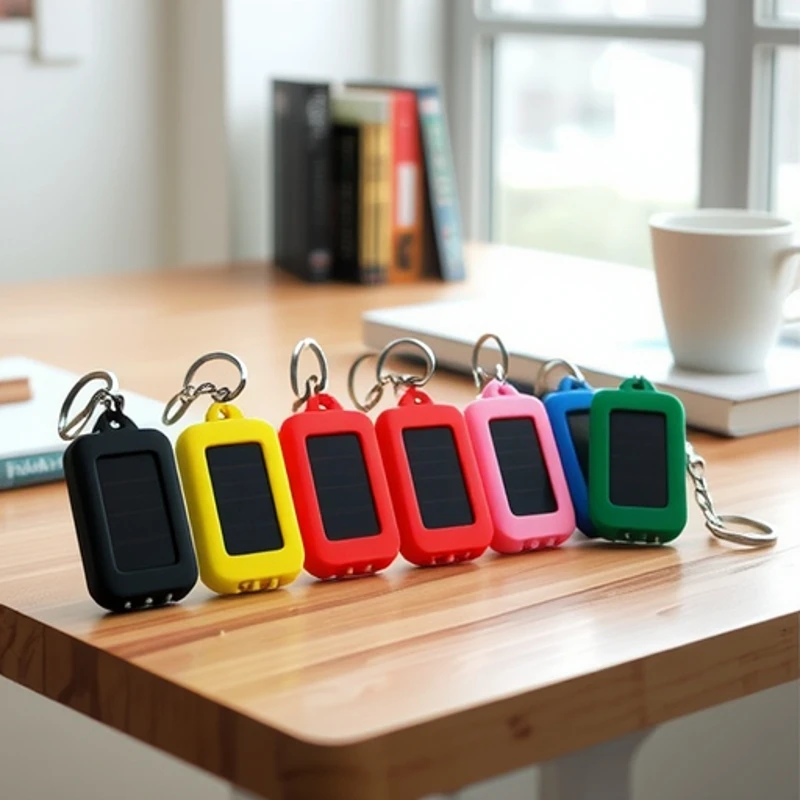 Portable Solar Charging LED Flashlight Mini Strong Light Keychain Torch for Household Daily Outdoor Emergency Lighting