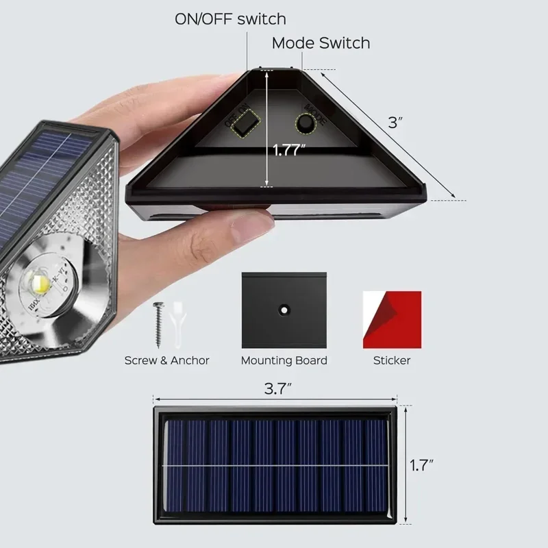 Zewnętrzna podświetlenie schodka słoneczna wodoodporna ciepła biel i 7 kolor RGB IP65 LED zestaw dekoracji schodów słonecznych 4-2