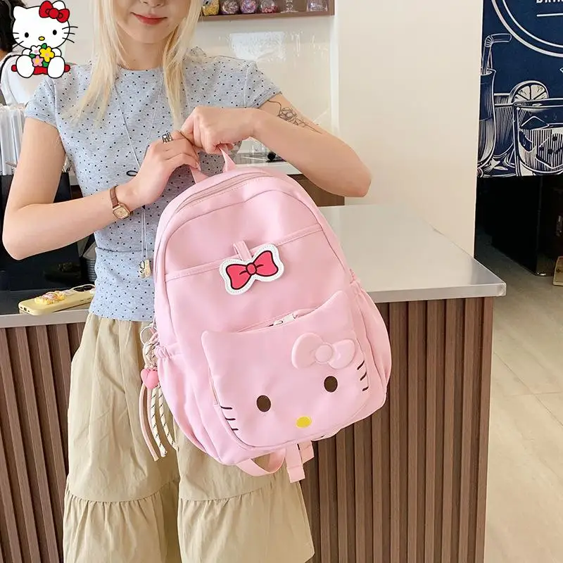 

Leisure Cute Sanrios Hello Kittys Backpack High-Capacity Good-Looking Waterproof Lighten The Burden Backpack Festival Gift
