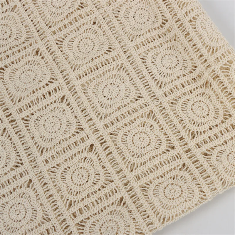 

100% cotton thick rope knitted hollow crochet fabric for women's children's clothing tablecloths curtains materials