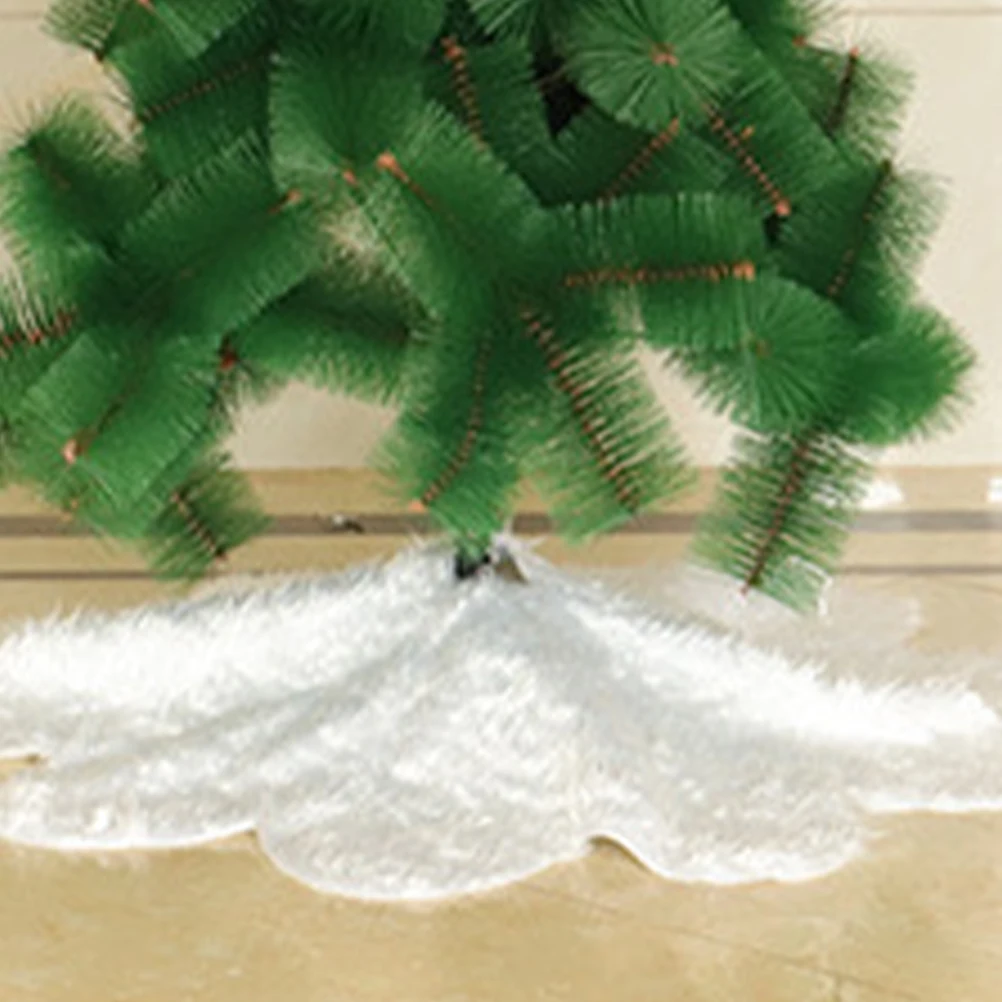 

78 CM Home Decor Xmas Tree Skirt Decoration Christmas Apron Household Mat White