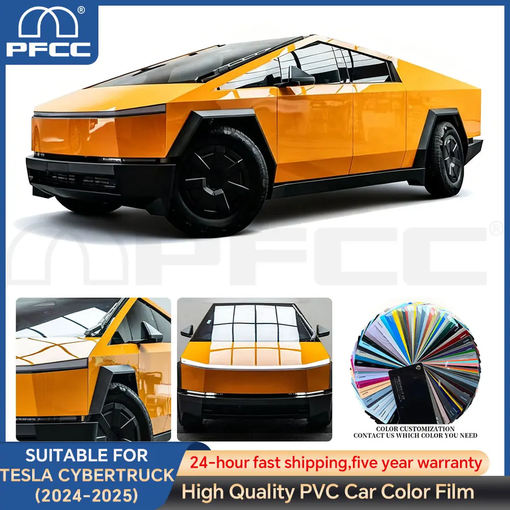 

For Tesla Cybertruck 2024 Custom DIY Color Changing Film Pre-Cut Decal Anti-Scratch Vinyl Film Auto Body Car Accessories