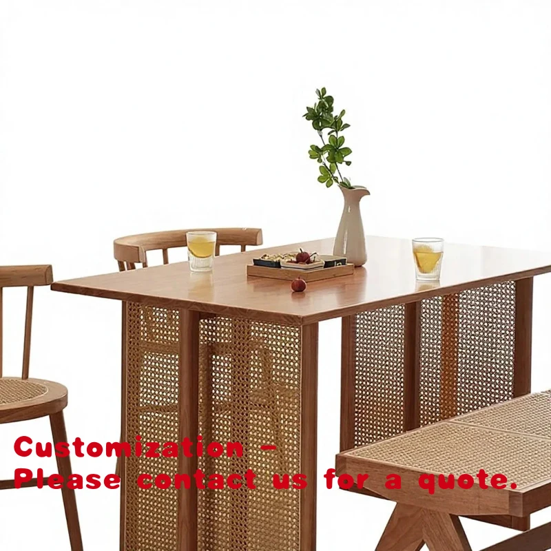 

Customize.New Design Warehouse Assembled Modern Solid Surface Restaurant Dining Table Set Polished Surface OEM Home