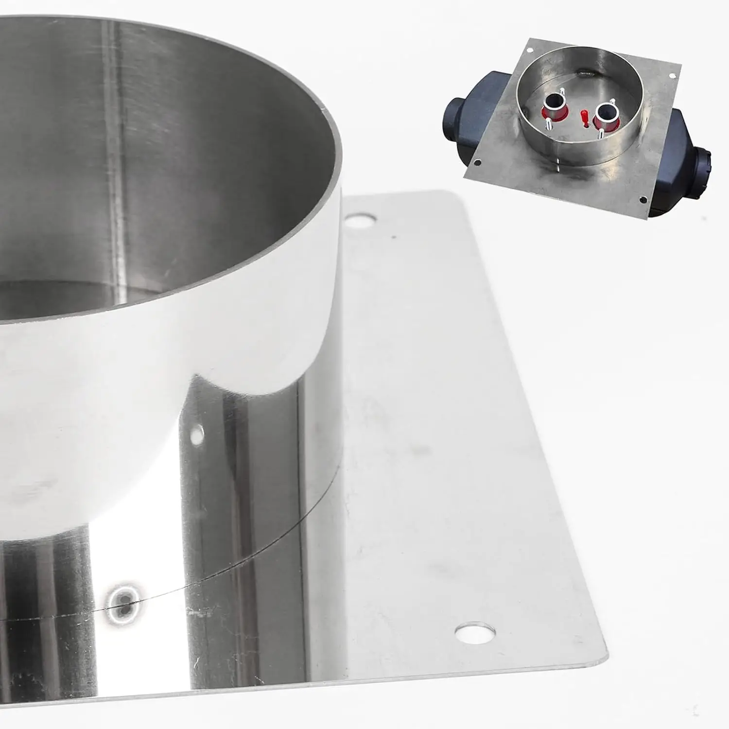 Staffa di montaggio per base riscaldatore di parcheggio diesel da 60 mm Piastra da pavimento Staffa di montaggio per torretta in acciaio inossidabile Accessori per piastra da pavimento