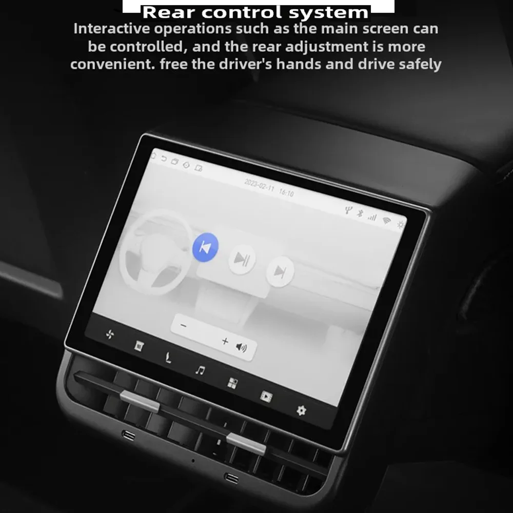 

Новый стиль, 8,66-дюймовый задний дисплей для Tesla Model Y 3, Android 13, WIFI, развлекательный экран, 4G + 64G, беспроводной Carplay Andriod Auto