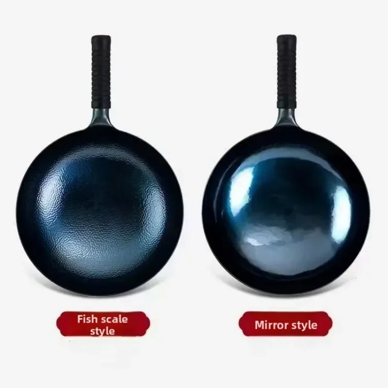 

Мастер-производство Китайский Железный Вок Традиционный Вок ручной работы без покрытия Антипригарная посуда для газовой плиты