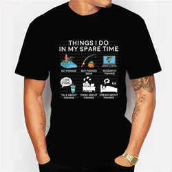 Fishing Things I Do in My Spare Time Shirt Fish Graphic Clothes Men Women T-shirts Classic T Shirts Tee Tshirts Homme Clothing